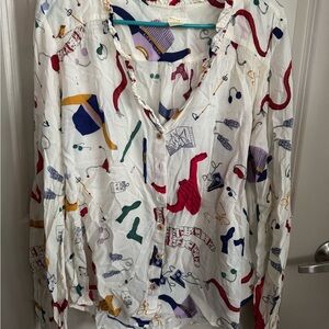 Anthropologie Maeve Multicolor Blouse